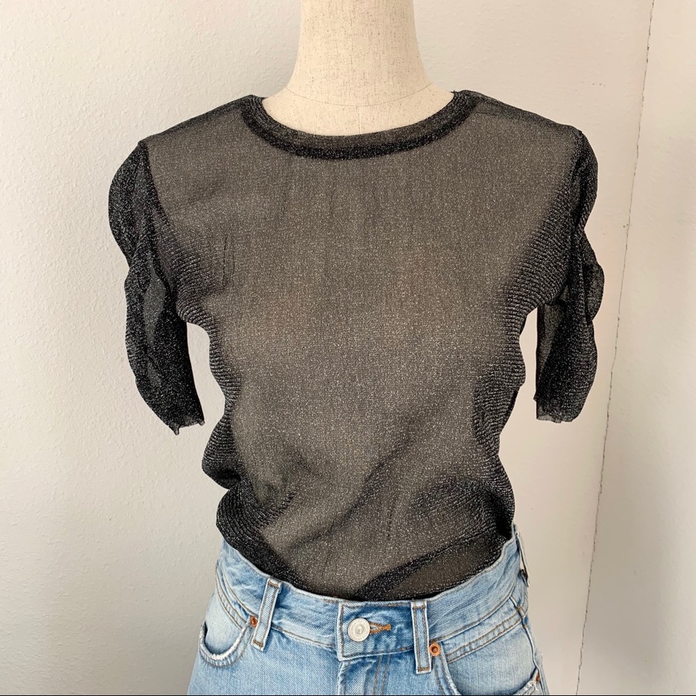 Glitter Mesh Tee